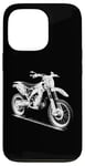 Coque pour iPhone 13 Pro Dirt Bike 3D Wireframe – Vintage Moto Lover