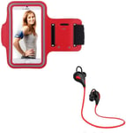 Pack Sport Pour Samsung Galaxy Z Flip Smartphone(Ecouteurs Bluetooth Sport+Brassard)Courir T1(Rouge)