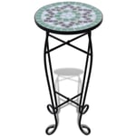 Vidaxl - Table d'appoint Mosaïque Vert et blanc