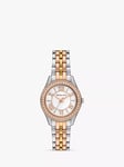 Michael Kors MK4846 Women's Harlowe Crystal Bracelet Strap Watch, Tri-Tone