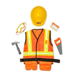 Melissa & Doug Construction Worker Costume Role Play Toys | Fancy Dress for Kids & Toddlers | Builder Costumes for Kids | Kids Dressing Up Clothes for Girls or Boys | Pretend Play Gifts Kids Age 3-6