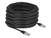 Delock - Koblingskabel - Rj-45 (Hann) Til Rj-45 (Hann) - 20 M - 7 Mm - S/Ftp - Cat 6A - Halogenfri, Utendørs - Svart