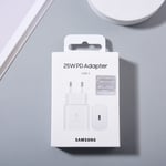 Ep-Ta800 Samsung Sourire Rapide Adaptateur De Charge Murale 100cm Pd Câble De Type C Pour Galaxy Note 10 20 Pro S22 S21 Ultra S10 + A55 A15 Plug - Type White Eu(Box)