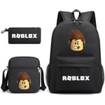 Roblox Ryggsäck Skolväska med stor kapacitet i tre set .