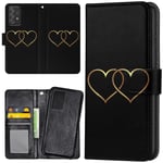 Samsung Galaxy A52/A52s 5G - Plånboksfodral/Skal Double Hearts multifärg