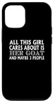 Coque pour iPhone 15 Pro Goat Lover Funny - Cette fille tient à sa chèvre