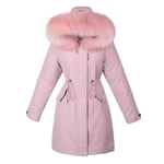 Parka Femme De Marque Plus De Velours Mi-Long Col En Fausse Fourrure Doudoune Femmes Épaississant À Capuche Doublure En Fausse Fourrure Manteau Femme -Pm300344