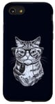 Coque pour iPhone SE (2020) / 7 / 8 Chat ringard tenant une souris d'ordinateur mignon chaton geek