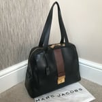 MARC JACOBS CHARLIE TOTE BAG BLACK LEATHER MADE IN ITALY RETAIL £1100 BNWT