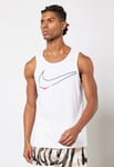 Nike Dri-FIT Mens Graphic Training Tank Vest in White Cotton - Size 2XL