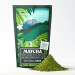 Thé Vert Matcha Bio Japonais - Premium Qualité - 200 gr. en Poudre Naturel. Produit au Japon Uji, Kyoto. Idéal à Boire, pour Cuisiner et dans le Lait. NaturaleBio