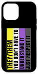 Coque pour iPhone 12 mini They Them Preferred Pronoms Drapeau non binaire fluide de genre