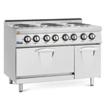 Royal Catering Elektrisk spis med ugn - 19,1 kW 6 plattor 120 x 73 cm Pro 730-serien