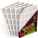 Lot De 110 Petits Carrés De Montage Double Face ¿ Mastic Pour Murs Amovibles ¿ Adhésif Transparent Pour Suspension Murale ¿ Tampons Adhésifs Double Face Pour Tableau De Bord De Voiture,