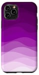 Coque pour iPhone 11 Pro Simple dégradé violet ondulé