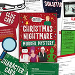 Gift Republic Christmas Nightmare Murder Mystery Board Game - Perfect for Family & Friends 12 Characters Fun Party Game Kit