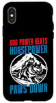 Coque pour iPhone X/XS Dog Power bat Horsepower Paws Down Mushing