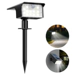 Lot de 1 Lampe Solaire Exterieur Detecteur de Mouvement, 62 LED Spot Solaire Exterieur 3 Modes Eclairage Exterieur Solaire, Etanche IP65 Lumiere Solaire Exterieur pour Jardin Allée Chemin Blanc Froid