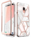 i-Blason Samsung Galaxy S9 Case, [Built-in Screen Protector] [Cosmo] Full-body Glitter Sparkle Bumper Protective Case for Galaxy S9 (2018 Release) (Marble) - 5.8 inches