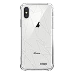 Evetane Coque Compatible avec iPhone X/XS Silicone Coins antichocs Solide Protection complète Resistant Transparente Outline Motif Ecriture Tendance