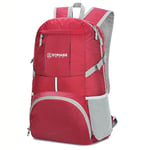 ZOMAKE 35L Sac a Dos Pliable Léger - Sac à Dos Pliable De Randonnée Packable Daypack Pour Femme Homme Sports Et Plein Air(Rouge)