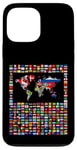 iPhone 13 Pro Max 247 Flags,World Flags,World map with flags. Case