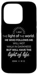 Coque pour iPhone 14 Pro Jean 8:12 Jésus la lumière de la vie religieuse foi chrétienne