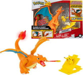 Bandai Pokémon Figurine Dracaufeu Deluxe 15 Cm + Figurine Pikachu 5cm