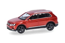 Herpa Modèle de Voiture VW Tiguan (AD1), Miniature à l'échelle 1:87, pièce à Collectionner, fabriqué en Allemagne, modèle en Plastique, Orange Habanero métallisé