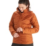 Marmot Women Wm's PreCip Eco Jacket, Waterproof Jacket, Lightweight Hooded Rain Jacket, Windproof Raincoat, Breathable Windbreaker, Ideal for Running and Hiking, Copper, XL