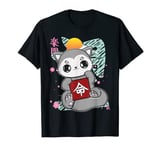 Cute Anime Wolf With Life Kanji And Japanese Culture T-Shirt