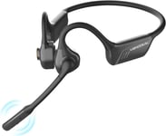 Casque Osseux Bluetooth Avec Micro, Bluetooth 5.1 Casque Ouvert Avec Connexion Multipoint Suppression Du Bruit, Casque Sans Fil Avec Bouton Muet, Pour Le Travail, La Conduite, Le Bureau À Domicile