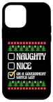 Coque pour iPhone 12 mini Funny Naughty Nice On A Government Watch List Christmas