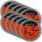 WellCut TCT Saw Blade 165mm x 60T x 20mm Bore for DCS520, GKT55 Pack of 10