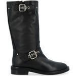 Bottes Via Roma 15  Botte motard en cuir noir