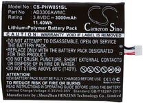 Batteri till AB3300AWMC för Philips, 3.8V, 3000 mAh