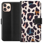 Apple iPhone 11 Pro Svart Plånboksfodral Leopardmönster