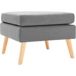 Repose-Pieds pour Salon ou Chambre - Tabouret Pouf Gris clair Tissu BV699436