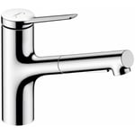 Hansgrohe - Zesis M33 - Mitigeur d'évier avec douchette extractible, chrome 74820000