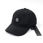 Stone Island Curved Peak Trucker Baseball Cap för Kvinnor och Män Sommarhatt Svart Black