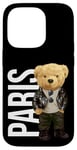 Coque pour iPhone 14 Pro Cool Teddy Bear in Paris France Illustration Graphic Designs