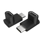 Akasa 90 degrees Right Angle USB Type-C Male to Female Adapter, 2/pack, 10 Gbps (AK-CBUB63-KT02)