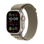 Apple Watch Ultra 2 49mm Titanium Olive Alpine Loop - Large