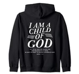 I Am A Child Of God John 1 12 Back Print Christian Zip Hoodie