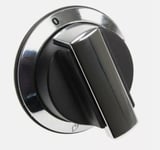 Genuine Rangemaster Cooker Gas Hob Control Knob Black & Chrome P059074