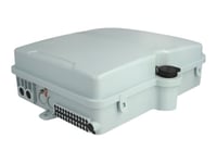 Delock - Fiberoptikdistribueringsbox - Ip65, Waterproof, Lockable - Väggmontering - Inomhus, Utomhus - Grå - 24 Portar