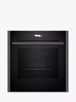 Neff N70 Slide and Hide B54CR71G0B Built In Self Cleaning Electric Single Oven, Grey Graphite