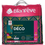 BLANREVE Couette tempérée 300gr/m² - 220x240 cm - 100% Polyester - 2 Personnes - Microfibre Imprimé métallique