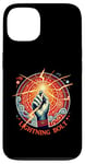 Coque pour iPhone 13 RPG fantastique Lightning Bolt Red Magic Spell