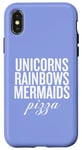 Coque pour iPhone X/XS Licorns Rainbow Sirènes Pizza Fun